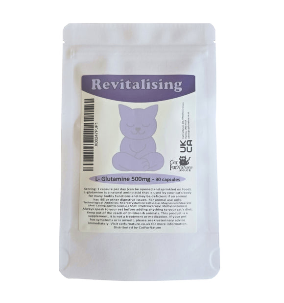 Revitalising L-Glutamine (30 servings of 500mg) for Cats (on Sale now!)